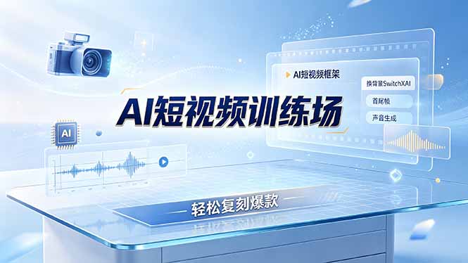 老陈AI短视频训练场：AI短视频框架+换背景SwitchXAI+首尾帧+声音生成，轻松复刻爆款