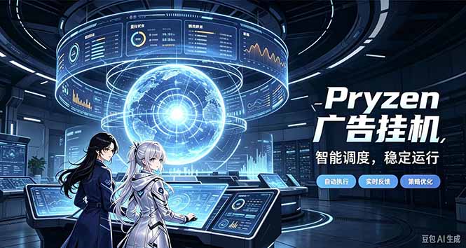 Pryzen广告全自动挂机给自己一个交代，门槛低，零基础小白也可以快速上手