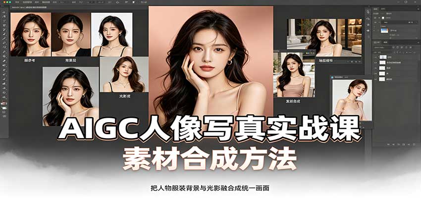 AIGC人像写真实战课：软件平台部署筹备，素材合成方法，多题材写真案例