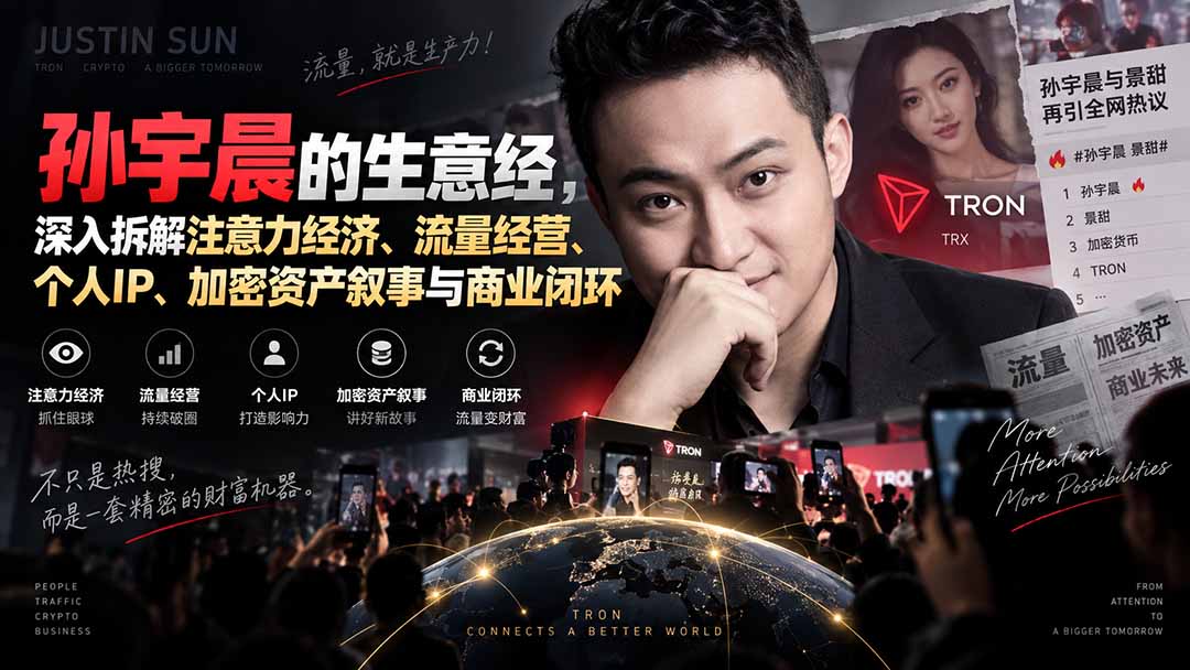 某星球精华文章——孙宇晨的生意经，深入拆解注意力经济、流量经营、个人IP、加密资产叙事与商业闭环