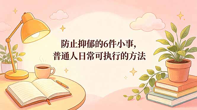 付费文章：防止抑郁的6件小事，普通人日常可执行的方法