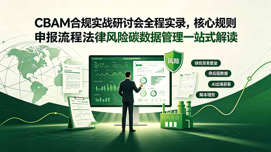 CBAM合规实战研讨会全程实录，核心规则申报流程法律风险碳数据管理一站式解读