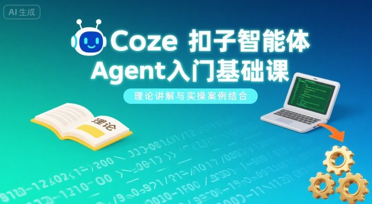 Coze扣子智能体Agent入门基础课，理论讲解与实操案例结合