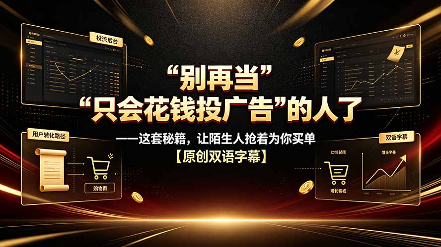 别再当“只会花钱投广告”的人了——这套秘籍，让陌生人抢着为你买单【原创双语字幕】