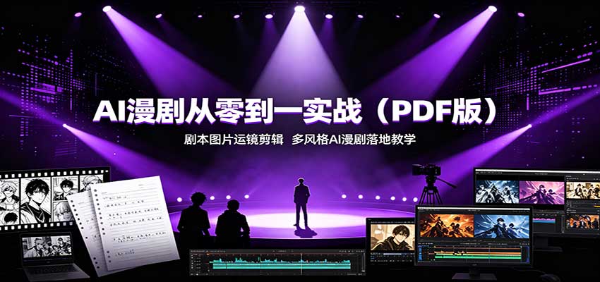 AI漫剧从零到一实战(PDF版)：剧本图片运镜剪辑，多风格AI漫剧落地教学