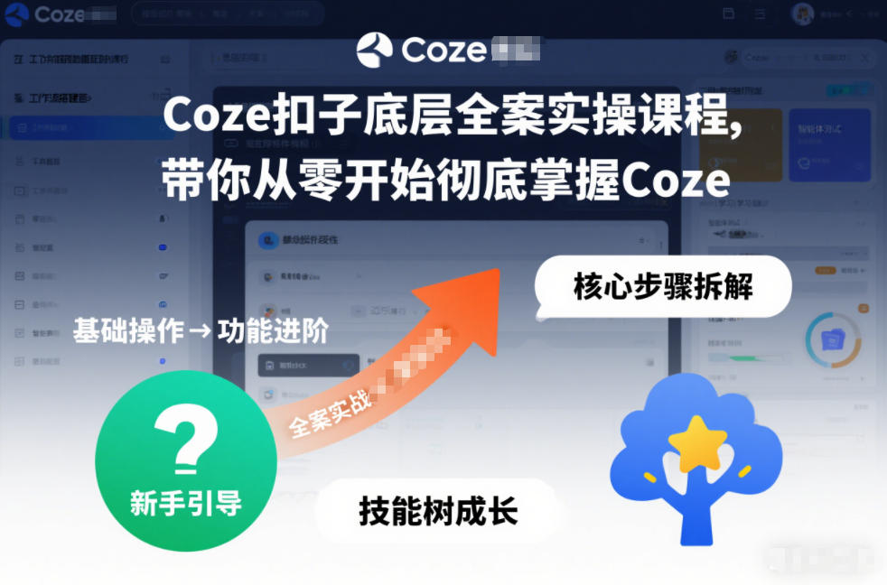 Coze扣子底层全案实操课程，带你从零开始彻底掌握Coze(更新3月)