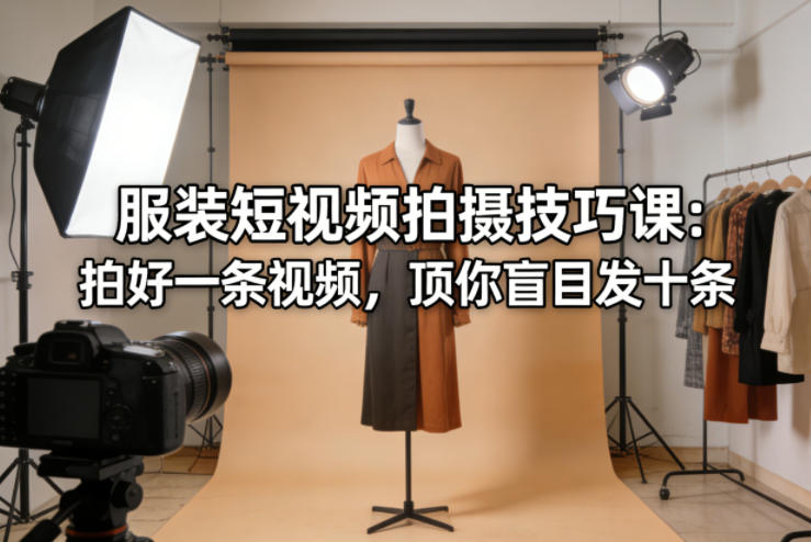 服装短视频拍摄技巧课：拍好一条视频，顶你盲目发十条
