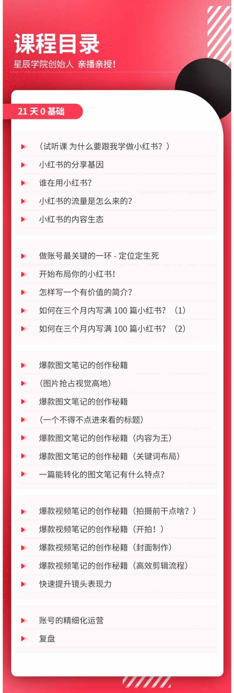 小红书21天图文视频爆款创作课：掌握选题、图片、标题、内容、关键词与脚本剪辑，建立持续创作体系