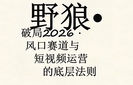 野狼团队·多平台实操运营课(更新4月)