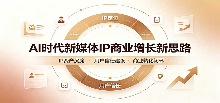 AI时代新媒体IP商业增长新思路：摒弃复杂运营套路，用极简思维打通获客路径