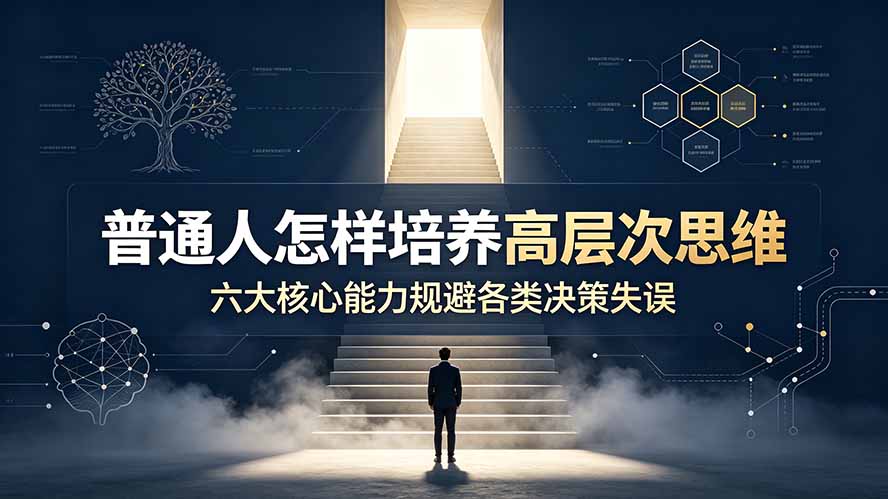 付费文章：普通人怎样培养高层次思维，六大核心能力规避各类决策失误
