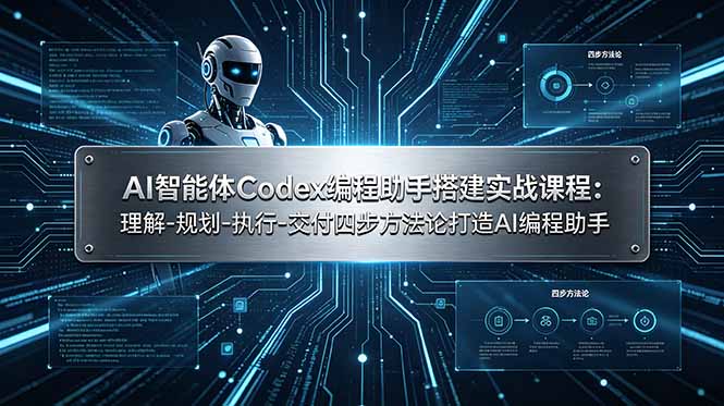 AI智能体Codex编程助手搭建实战课程：理解-规划-执行-交付四步方法论打造AI编程助手