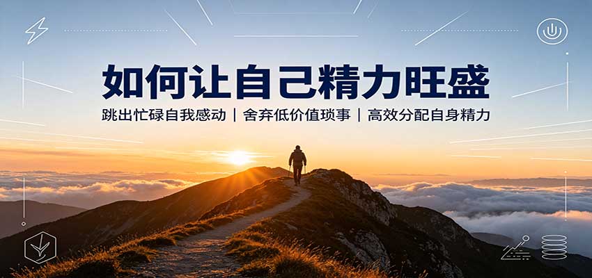 如何让自己精力旺盛：跳出忙碌自我感动，舍弃低价值琐事，高效分配自身精力