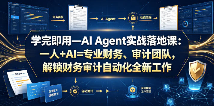 学完即用—AI Agent实战落地课：一人+AI=专业财务、审计团队，解锁财务审计自动化全新工作模式(更新0924)