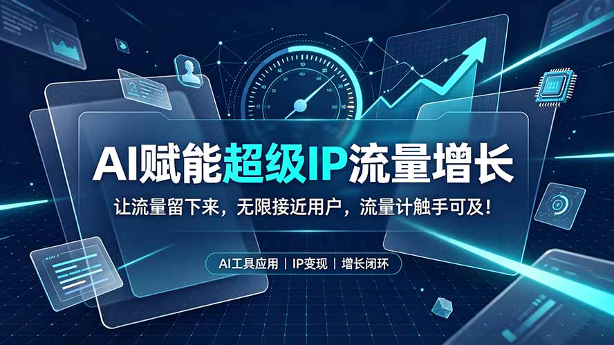 AI赋能超级IP流量增长：让流量留下来，无限接近用户，流量计触手可及！