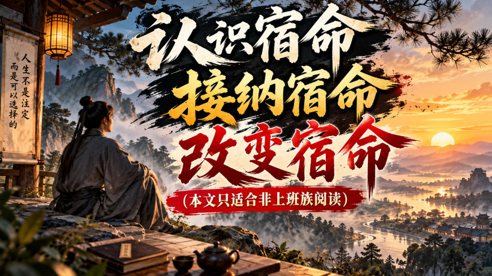 某公众号付费文章：认识宿命，接纳宿命，改变宿命(本文只适合非上班族阅读)