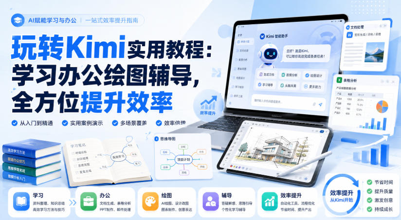 玩转Kimi实用教程：学习办公绘图辅导，全方位提升效率