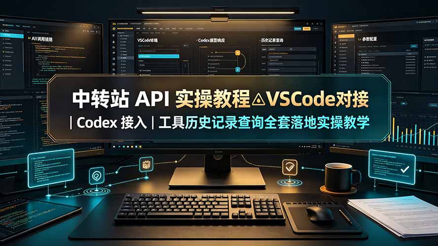 中转站 API 实操教程△VSCode 对接｜Codex 接入｜工具历史记录查询全套落地实操教学