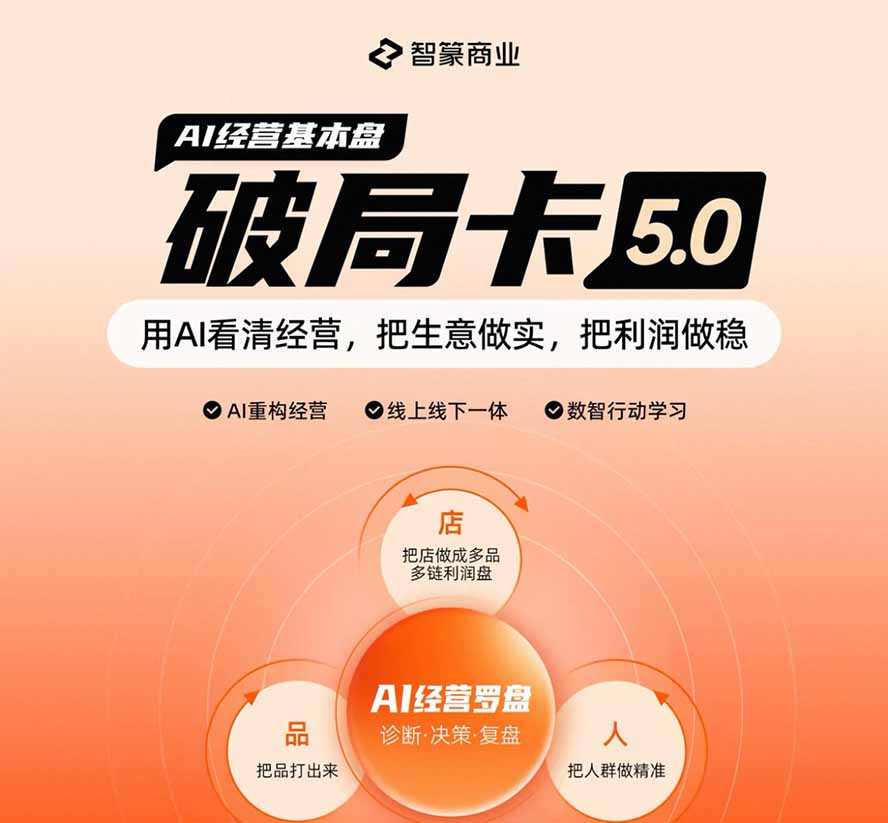 淘宝天猫2026破局卡5.0：AI重构经营+线上线下一体化，用数据看清生意并搭建稳定利润基本盘
