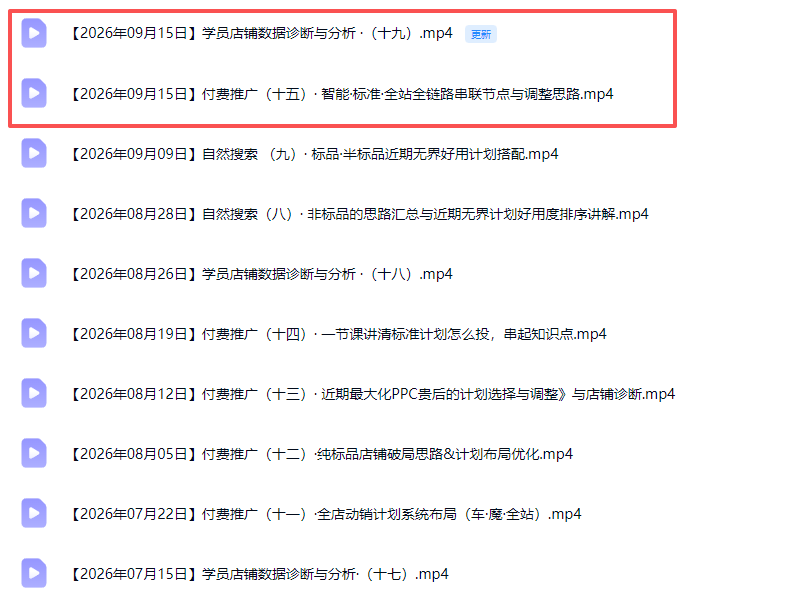 2026淘宝电商终局之战VIP课-更新0920：自然搜索+直通车+无界+精准人群，系统掌握测款动销与全店推广布局方法