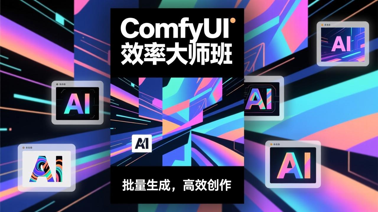 ComfyUI效率大师班：工作流搭建，批量生成，将个人AI出图效率提升5-10倍，月接单收入1-3万
