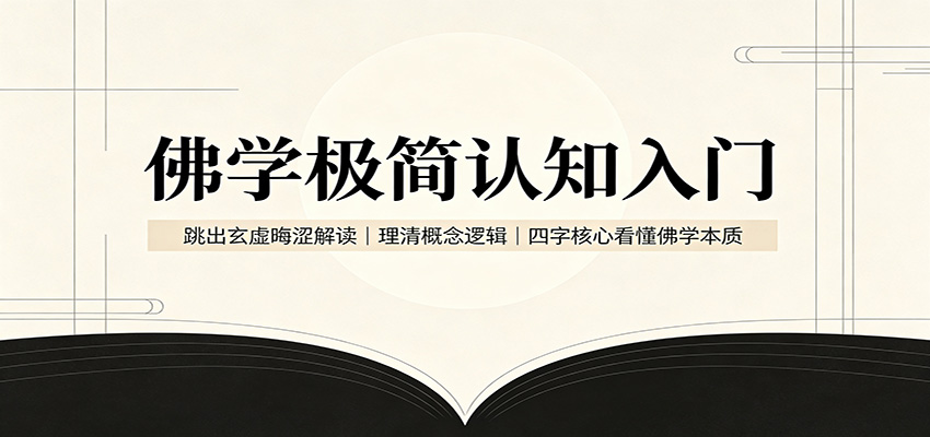 佛学极简认知入门：跳出玄虚晦涩解读，理清概念逻辑，四字核心看懂佛学本质