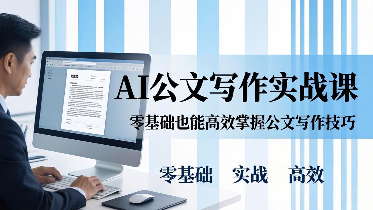 AI 公文写作实战课：零基础掌握格式规范与 5 大文种，用 AI 高效写出合格材料