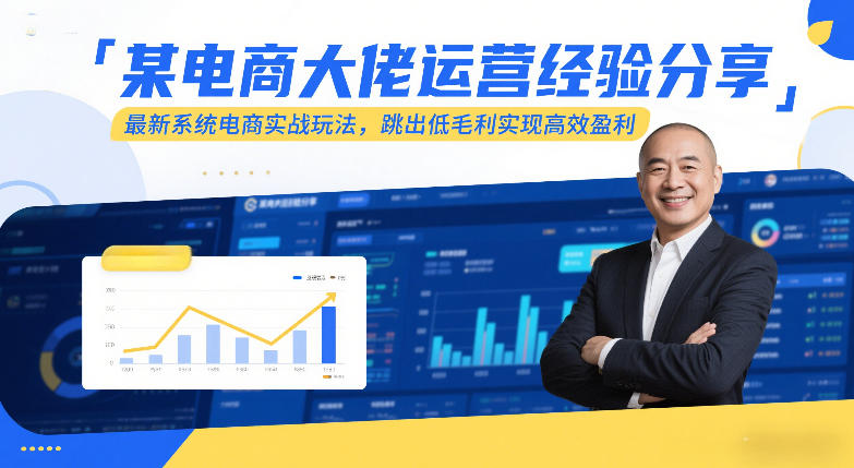 某电商大佬运营经验分享，最新系统电商实战玩法，跳出低毛利实现高效盈利(更新)