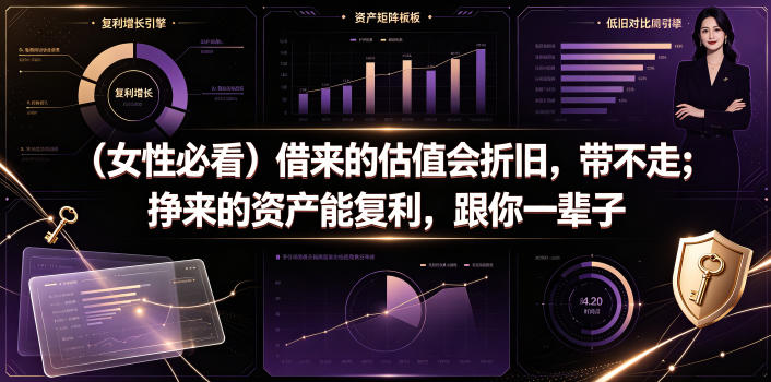 付费文章：(女性必看)借来的估值会折旧，带不走；挣来的资产能复利，跟你一辈子