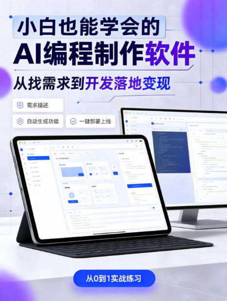 手把手教会你ai编程制作软件到变现全路径，零基础小白轻松上手，从找需求到开发落地变现【揭秘】