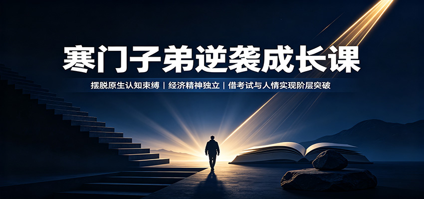 寒门子弟逆袭成长课：摆脱原生认知束缚，经济精神独立，借考试与人情实现阶层突破