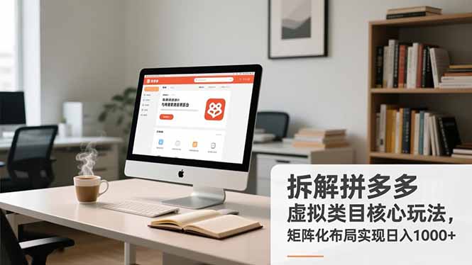 拆解拼多多虚拟类目核心玩法，矩阵化布局实现日入1000+